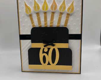 Personalisierte handgemachte Geburtstagskarte: Kuchen