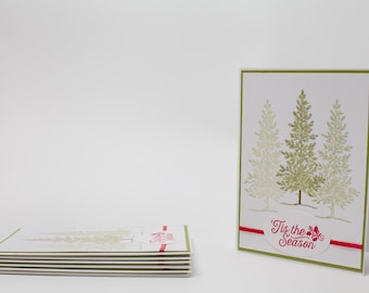 Box of 8 Christmas Cards: Xmas tree