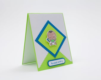 Personalized handmade New Baby Card: Sweet Baby!