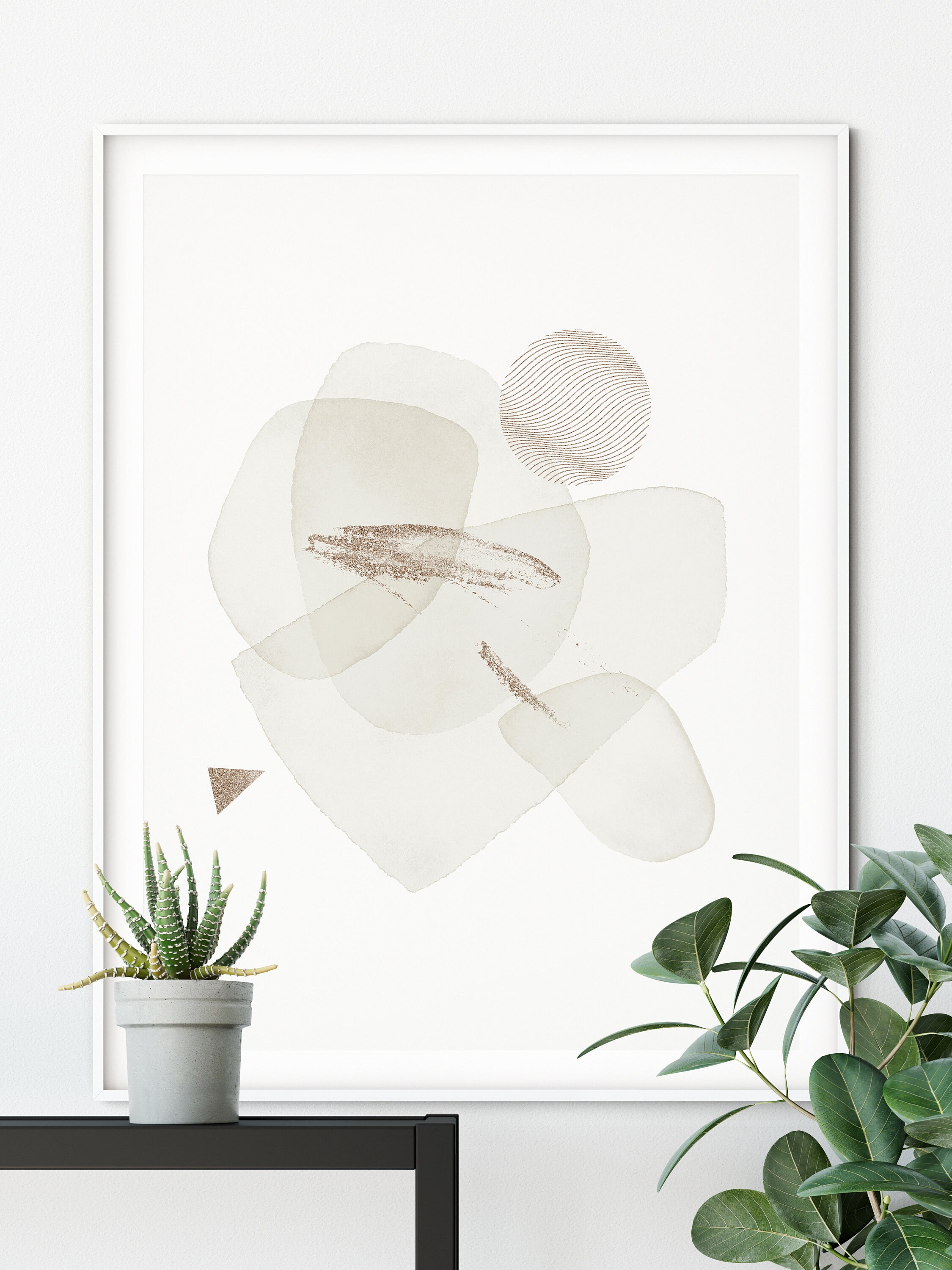 White and Gold Wall Decor Gold Foil Texture Abstract Art Etsy