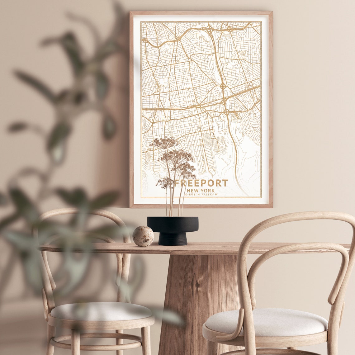 Freeport New York Map High Resolution Real Gold Leaf Texture - Etsy
