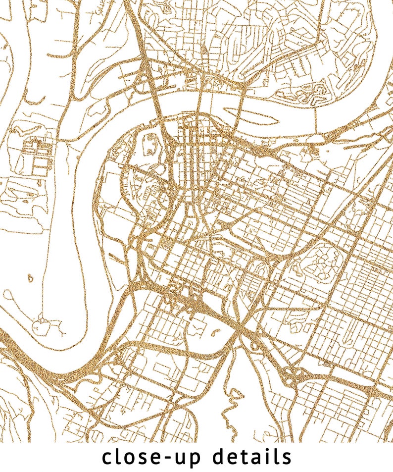 Chattanooga Tennessee Map, High Resolution Real Gold Leaf Texture ...