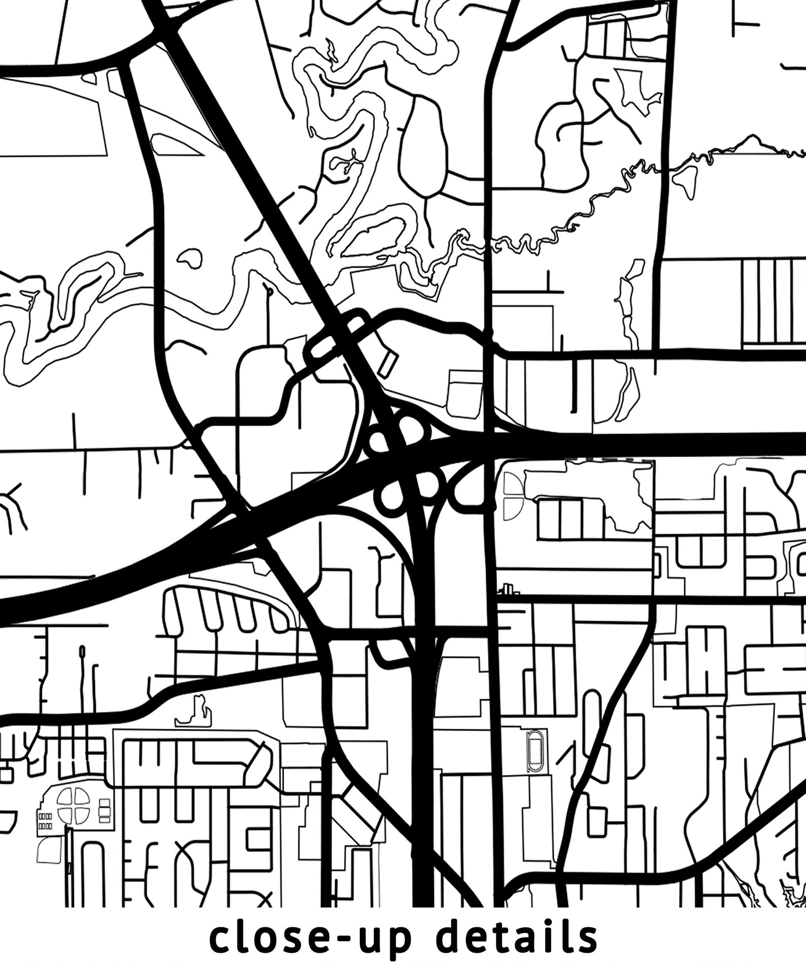 Biloxi Mississippi Map Black and White Coordinates Map of Etsy