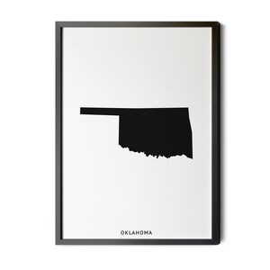 Oklahoma Map, Gold Foil Texture, Oklahoma Wall Art, Oklahoma Poster, Map of Oklahoma, Oklahoma State Map, OK Map, Silhouette, Printable