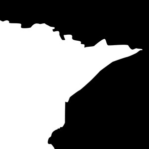 Minnesota Map, Black and White, Inverted, Minimalist, Minnesota Wall ...