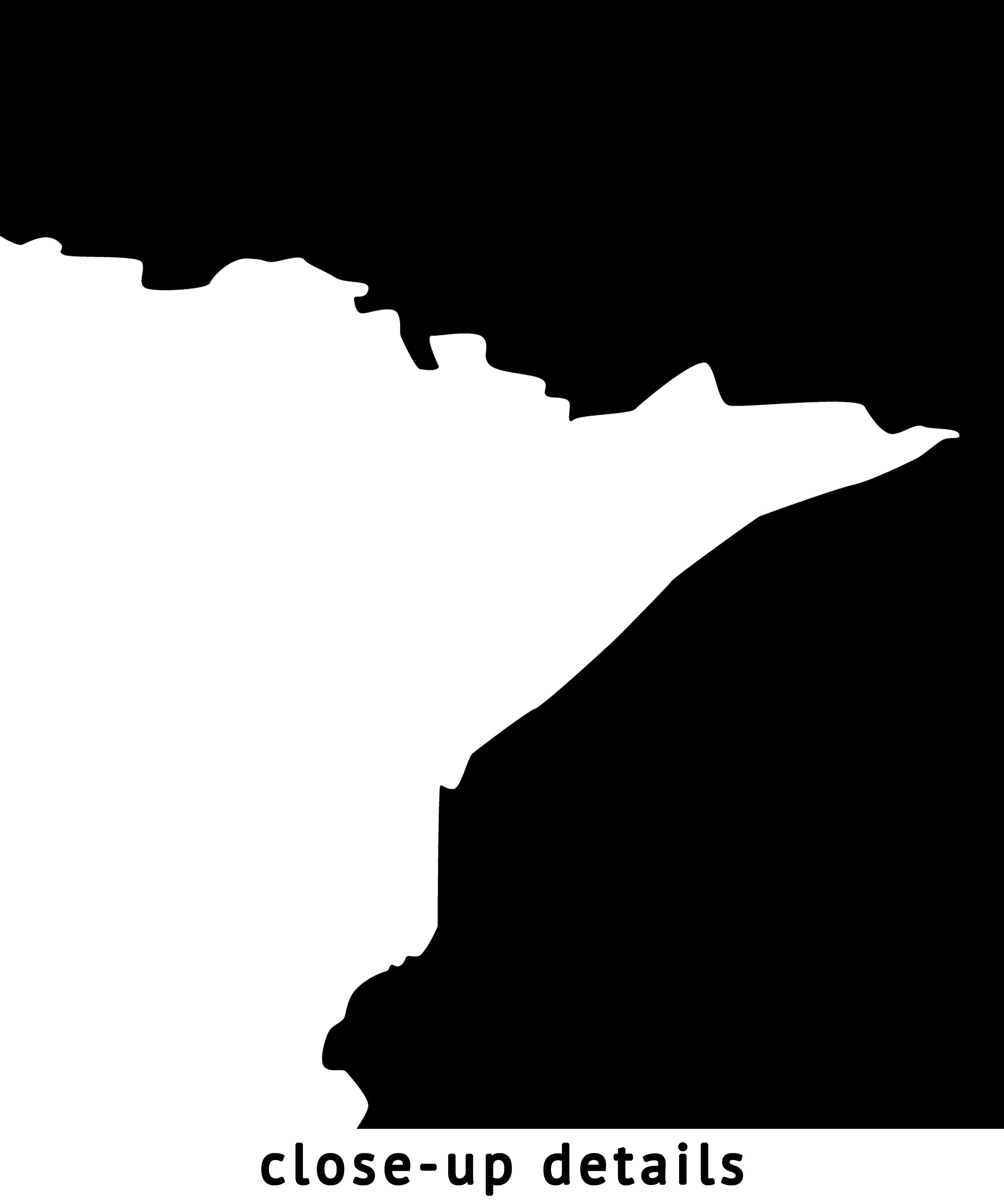 Minnesota Map, Black and White, Inverted, Minimalist, Minnesota Wall ...