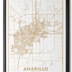 Amarillo Texas Map, High Resolution Real Gold Leaf Texture, Coordinates ...
