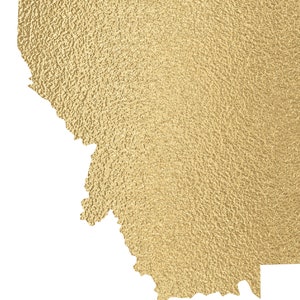 Montana Map, Gold Foil Texture, Contemporary, Montana Wall Art, Map of ...