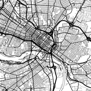 Richmond Virginia Map, Richmond Map Print, Black and White, Coordinates ...