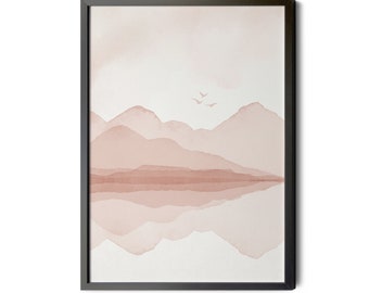 Pink Modern Boho Wall Art, Abstract, Modern Painting, Contemporary Art, Printable Wall Art, up to Large and Extra Large Wall Art Sizes.