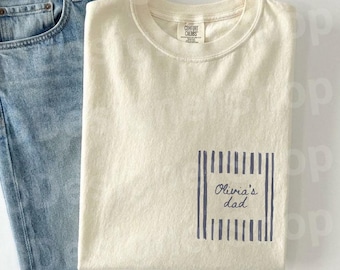 Personalized Dad Shirt, Custom Dad Tee With Kid Name, Minimalist Daddy Shirt, New Dad Gift, Baby Announcement Gift, Fathers Day Gift for Dad
