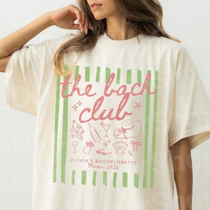 Custom The Bach Club Shirt, Coastal Bachelorette Party Shirt, Bridal Beach Cocktail Shirt, Coastal Bride Trip Tshirts, Bridesmaid Gift