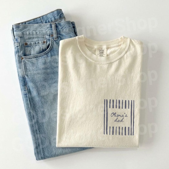 Personalized Dad Shirt, Custom Dad Tee With Kid Name, Minimalist Daddy Shirt, New Dad Gift, Baby Announcement Gift, Fathers Day Gift for Dad