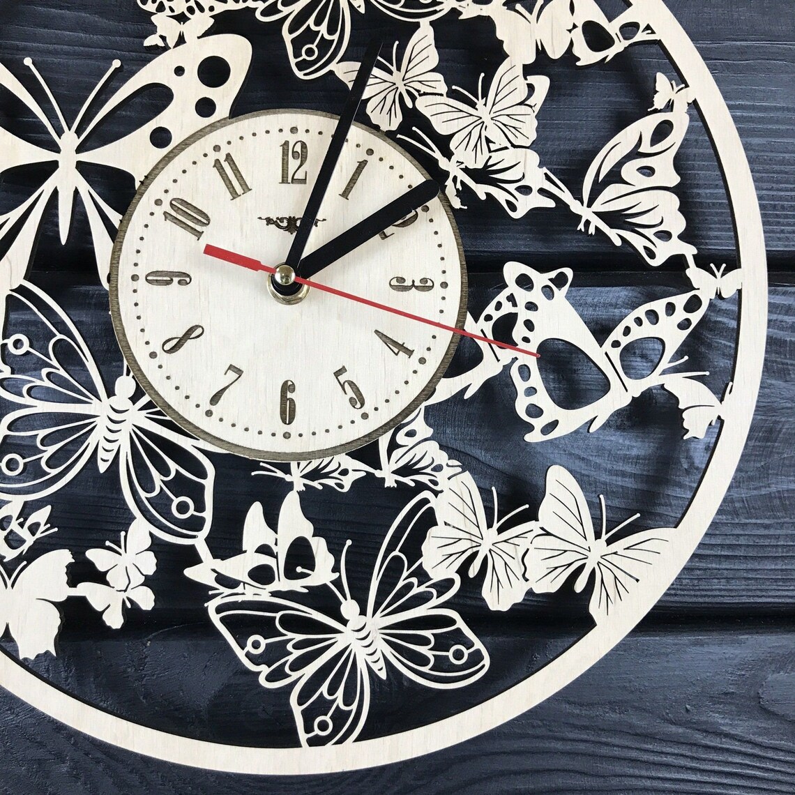 Figurierte Uhr Uhren für Wandkunst große Wanduhr Holzuhr | Etsy