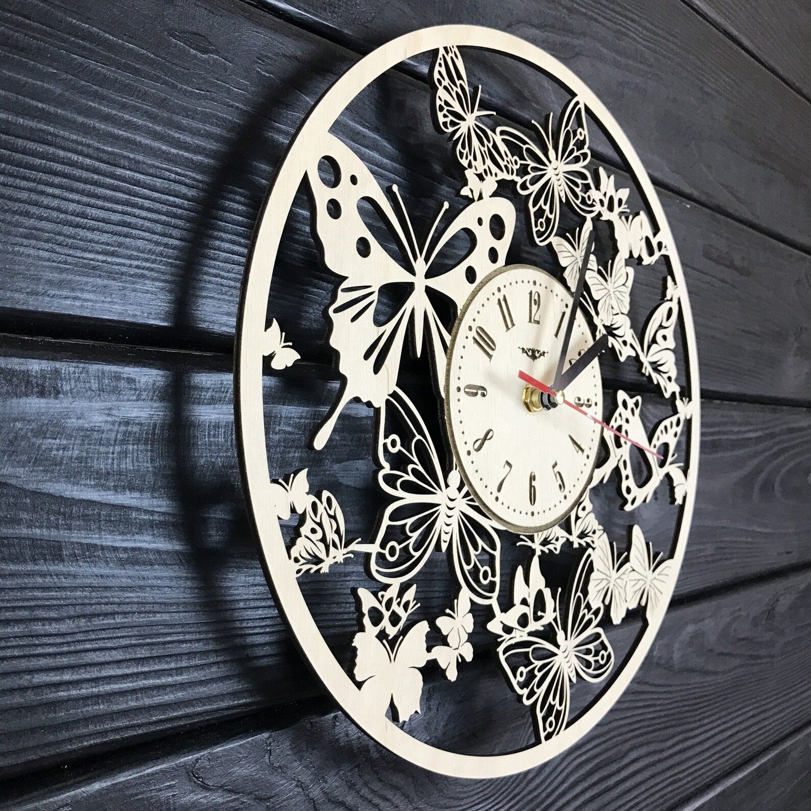 Figurierte Uhr Uhren für Wandkunst große Wanduhr Holzuhr | Etsy