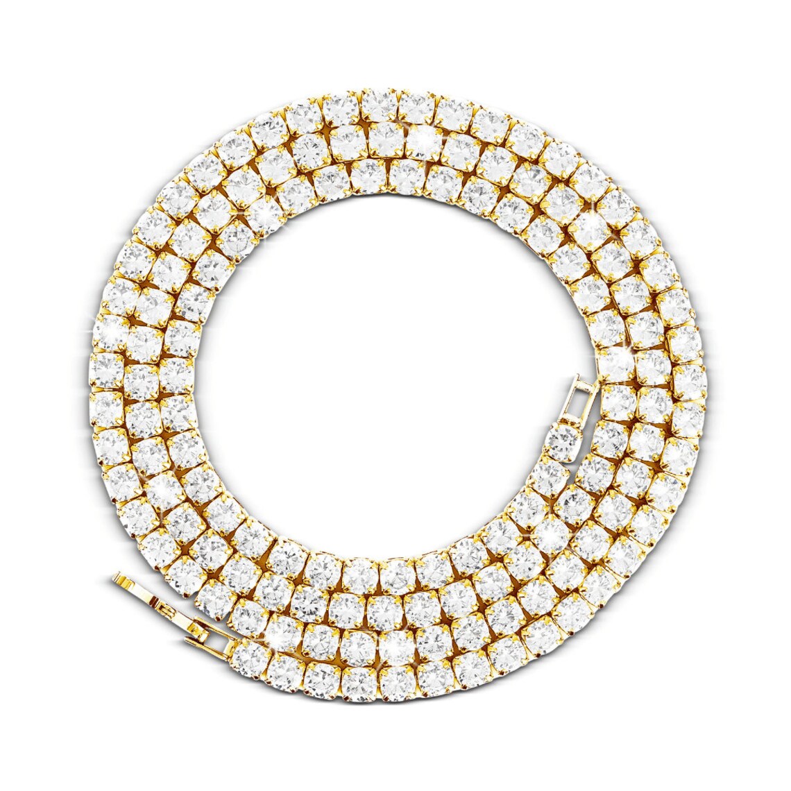 Iced Out Tennis Halskette Fantasy Diamant CZ Kette Halsband Etsy.de