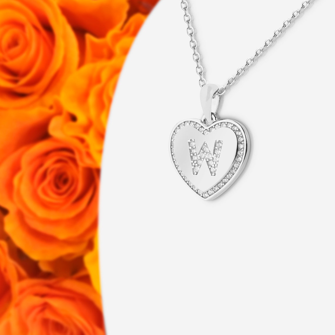 Miami Jewelers Inc Cubic Zirconia Initial Necklace for Women Etsy