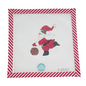 Basketball Santa Needlepoint Canvas