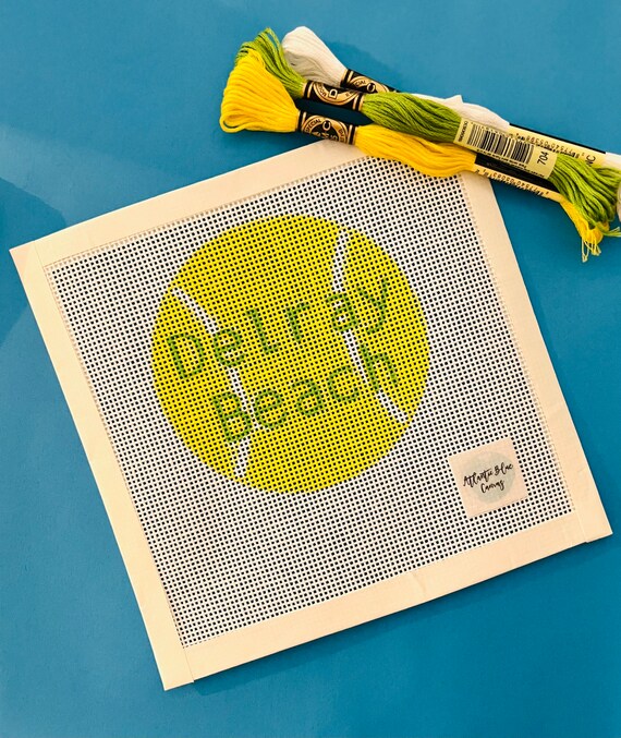 Art & Collectibles Tennis Ball Needlepoint Canvas Kit Fiber Arts