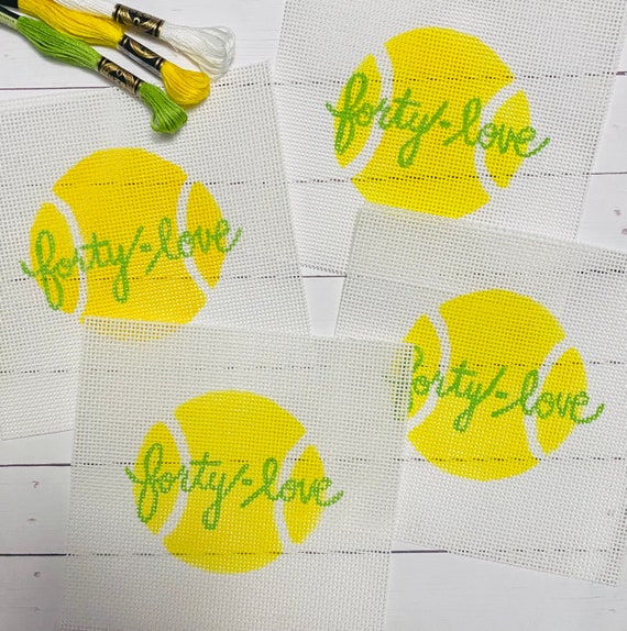 Art & Collectibles Tennis Ball Needlepoint Canvas Kit Fiber Arts