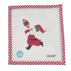 Football Santa Needlepoint Canvas