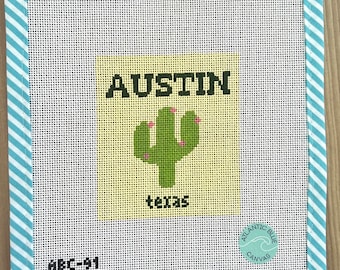 Austin, Texas Travel Book needlepoint kit