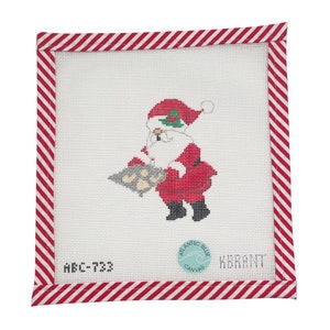 Baking Santa Needlepoint Canvas
