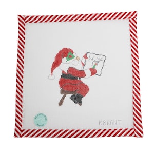 Artist Santa Needlepoint Canvas