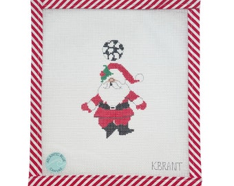 Soccer Santa Needlepoint Canvas