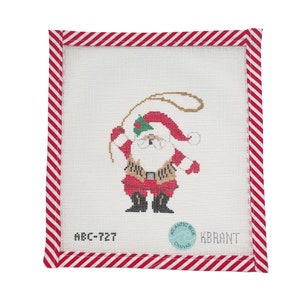 Rodeo Santa Needlepoint Canvas