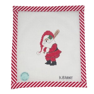 Baseball Santa Needlepoint Canvas