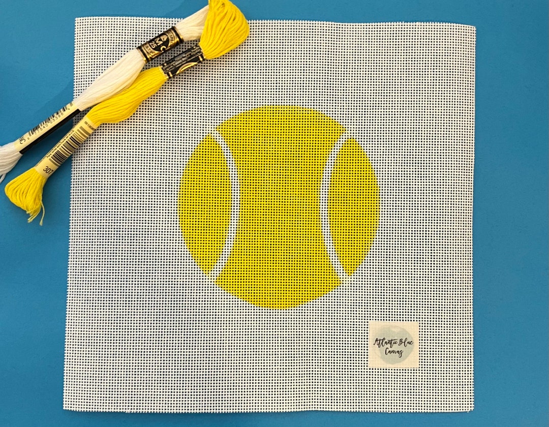 Tennis Ball Needlepoint Canvas Kit Etsy
