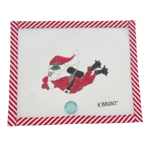 Scuba Santa Needlepoint Canvas