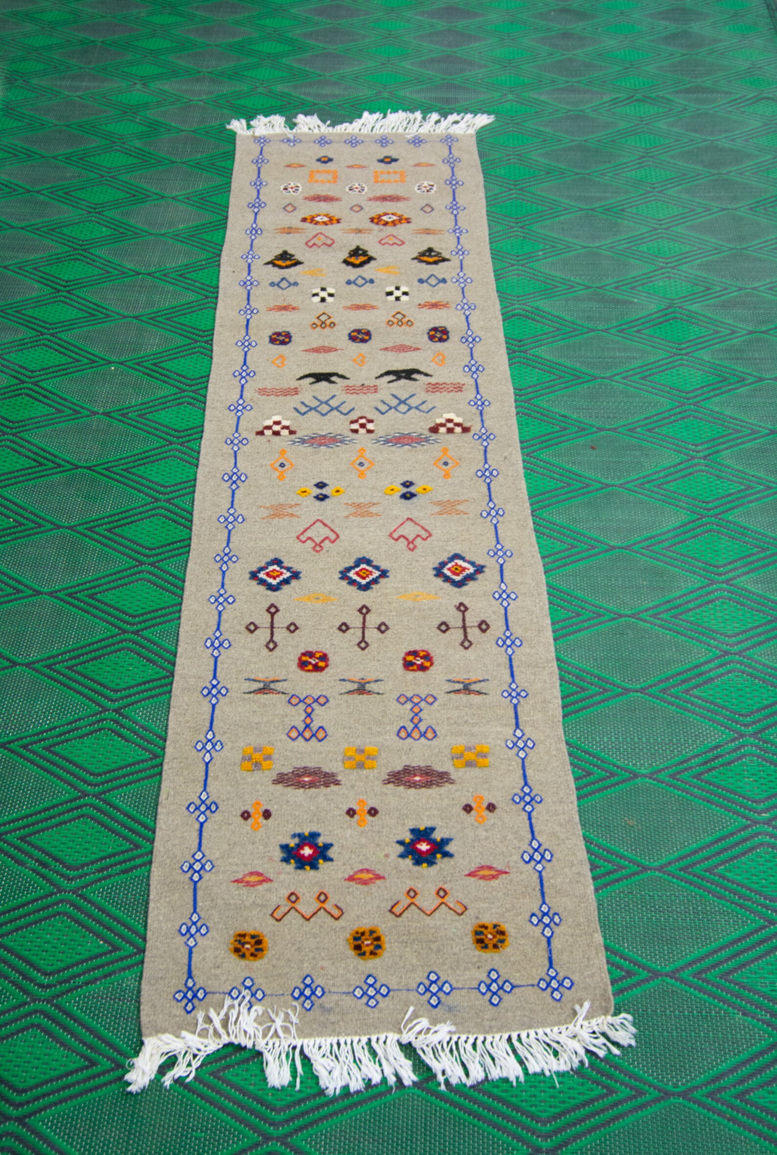 Moroccan runner rug Moroccan Berber Wool Checkered runner Etsy