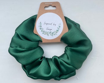 Sea Green Silk Scrunchie