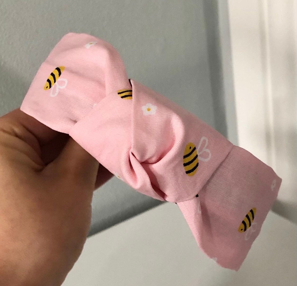 Bee Print Knotted Headbands Etsy