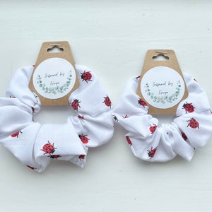 Ladybug Print Scrunchie