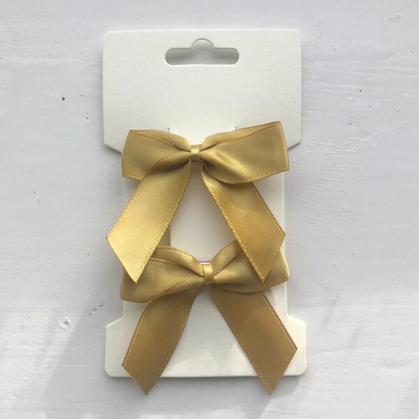 Gold Bow Hair Clips