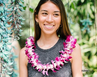 Classic Orchid Lei (Purple)