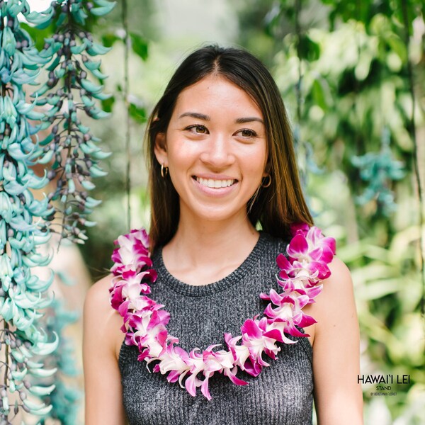 Classic Orchid Lei (Purple)