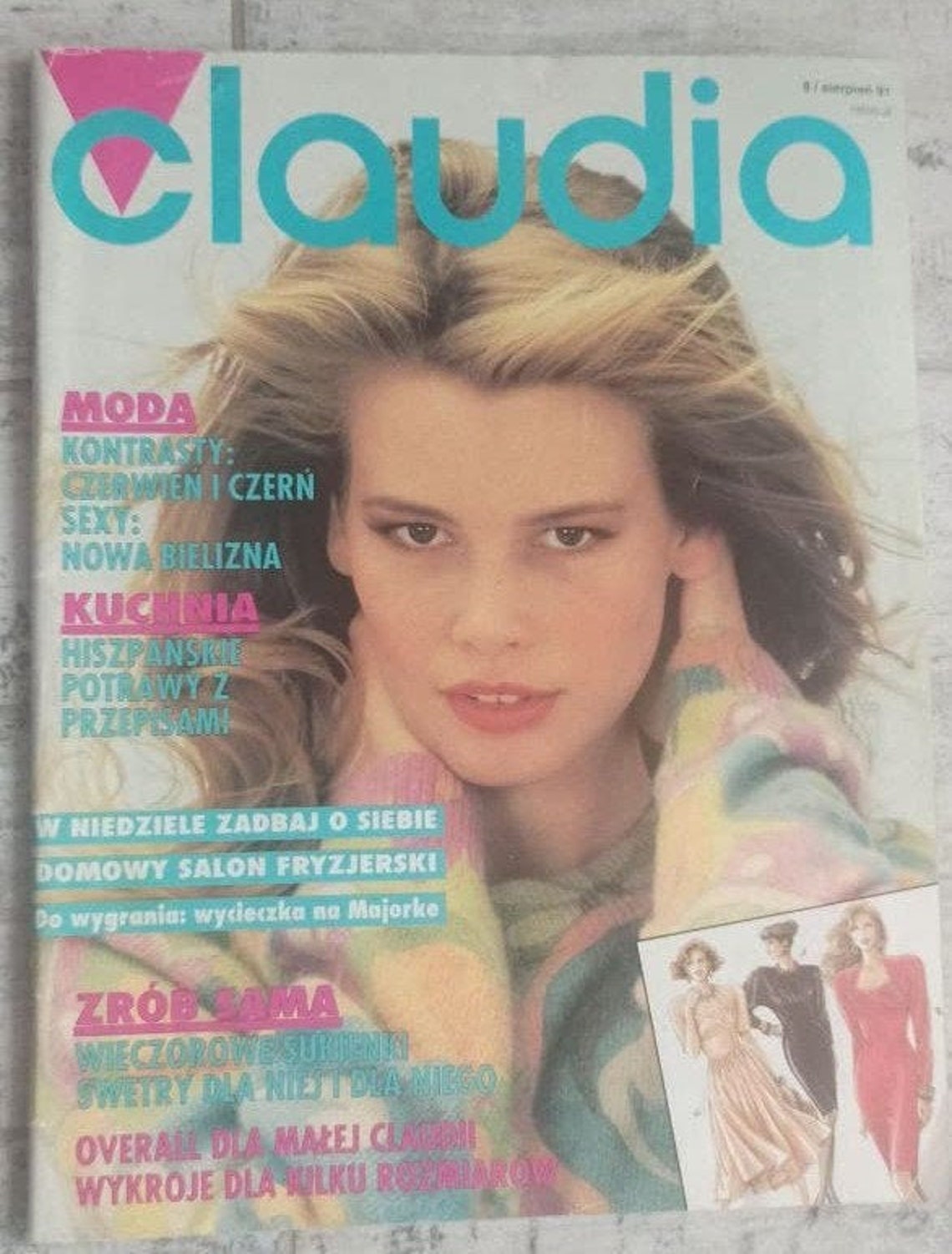 1991 Vintage Polish Fashion Magazine Claudia 90s Etsy