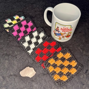 Crochet Checkered Coaster