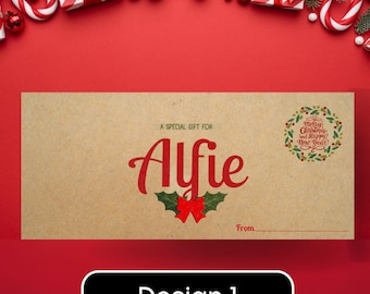 Personalised Christmas Money Wallets | Glitter Bow | Gift Card Envelope | Christmas Money Envelopes | Christmas Gift | DL sized Envelope