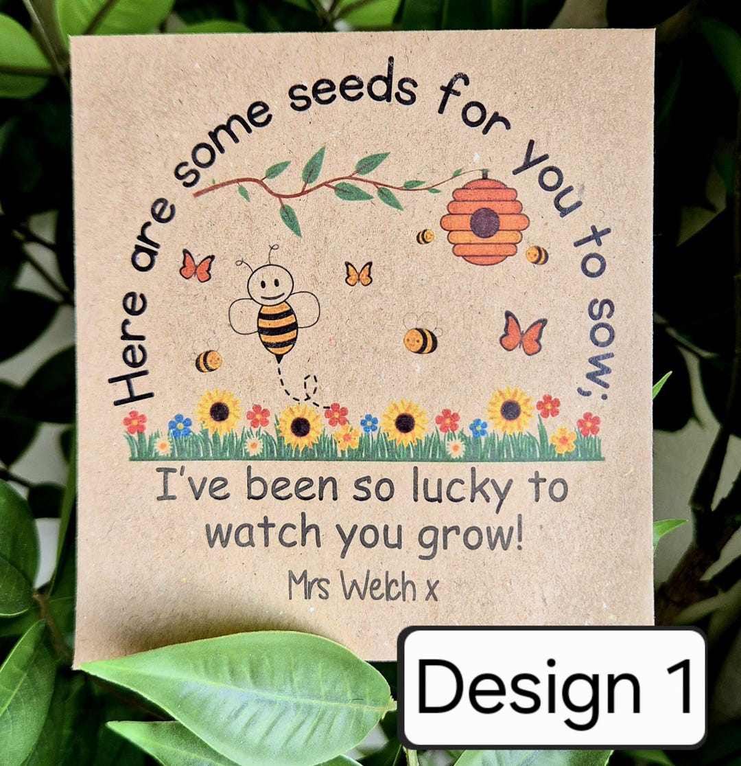End of Year Gifts for Class | Bee Friendly Seed Packet | End of Term ...