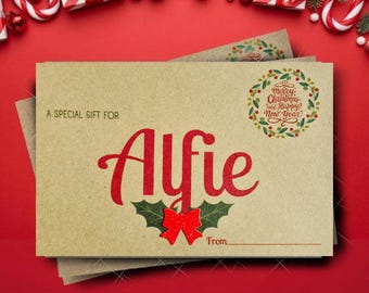 Personalised Christmas Money Wallets | Glitter Bow | Gift Card Envelope | Christmas Money Envelopes | Christmas Gift | C6 sized Envelope