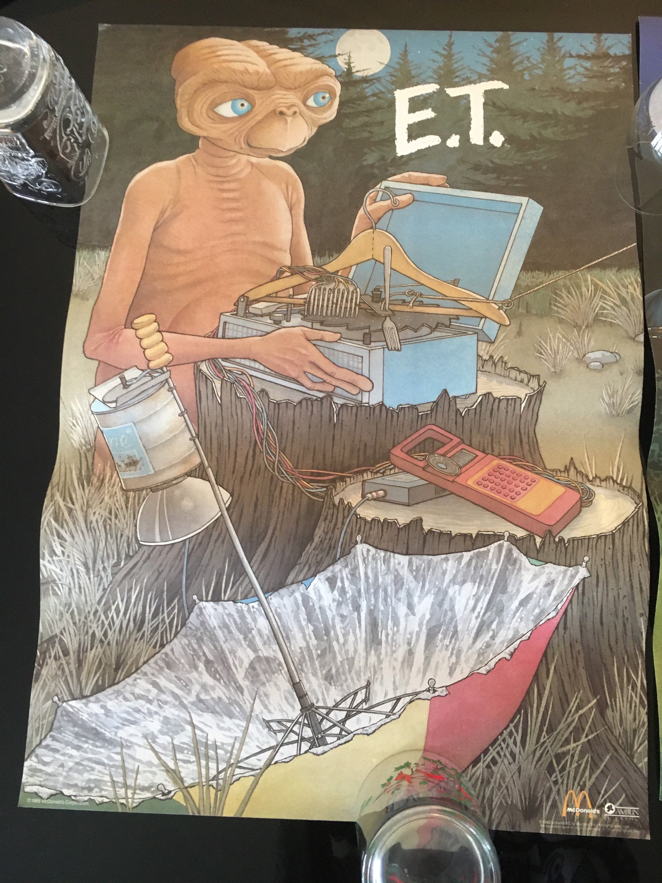 E.T. Set of 4, Movie Promotion Posters From Mcdonalds in 1985. - Etsy