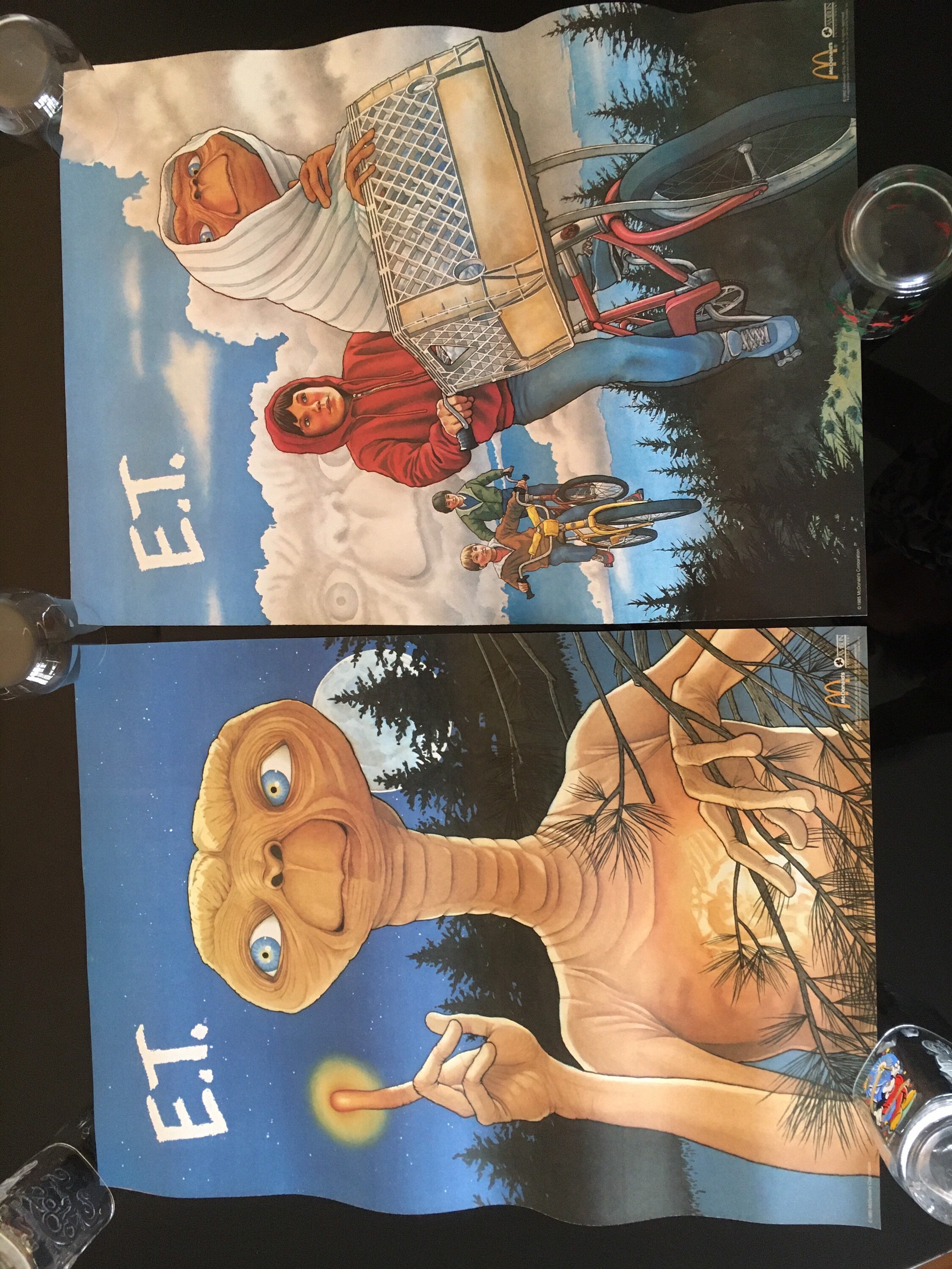 E.T. Set of 4, Movie Promotion Posters From Mcdonalds in