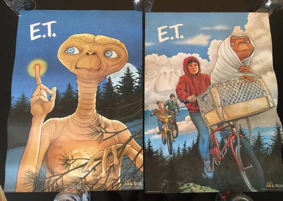 E.T. Set of 4, Movie Promotion Posters From Mcdonalds in 1985. - Etsy