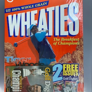 Wheaties , Tiger Woods Box, unopened,Cereal Box 2001