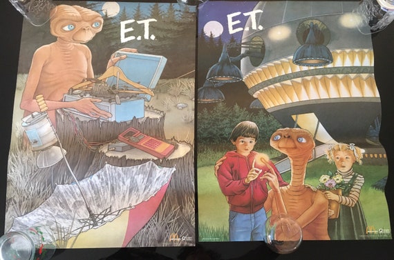 E.T. Set of 4, Movie Promotion Posters From Mcdonalds in 1985. - Etsy